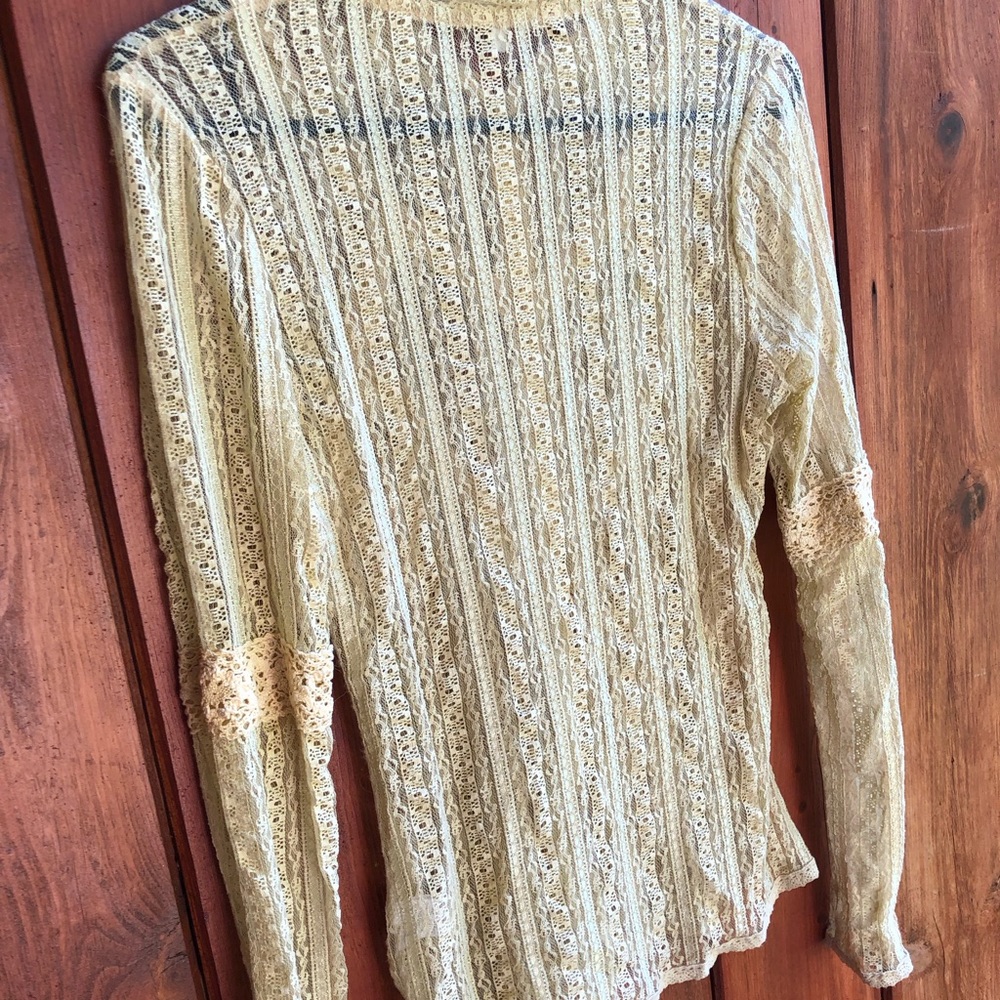 ModCloth| Lace Button Up Shirt - Picture 4 of 5